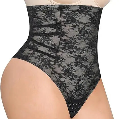 Feelingirl Tummy Control Shapewear for Women plus Size Strapless Thong Shapewear Wedding Underwear Black XS-3XL Comfort Lace