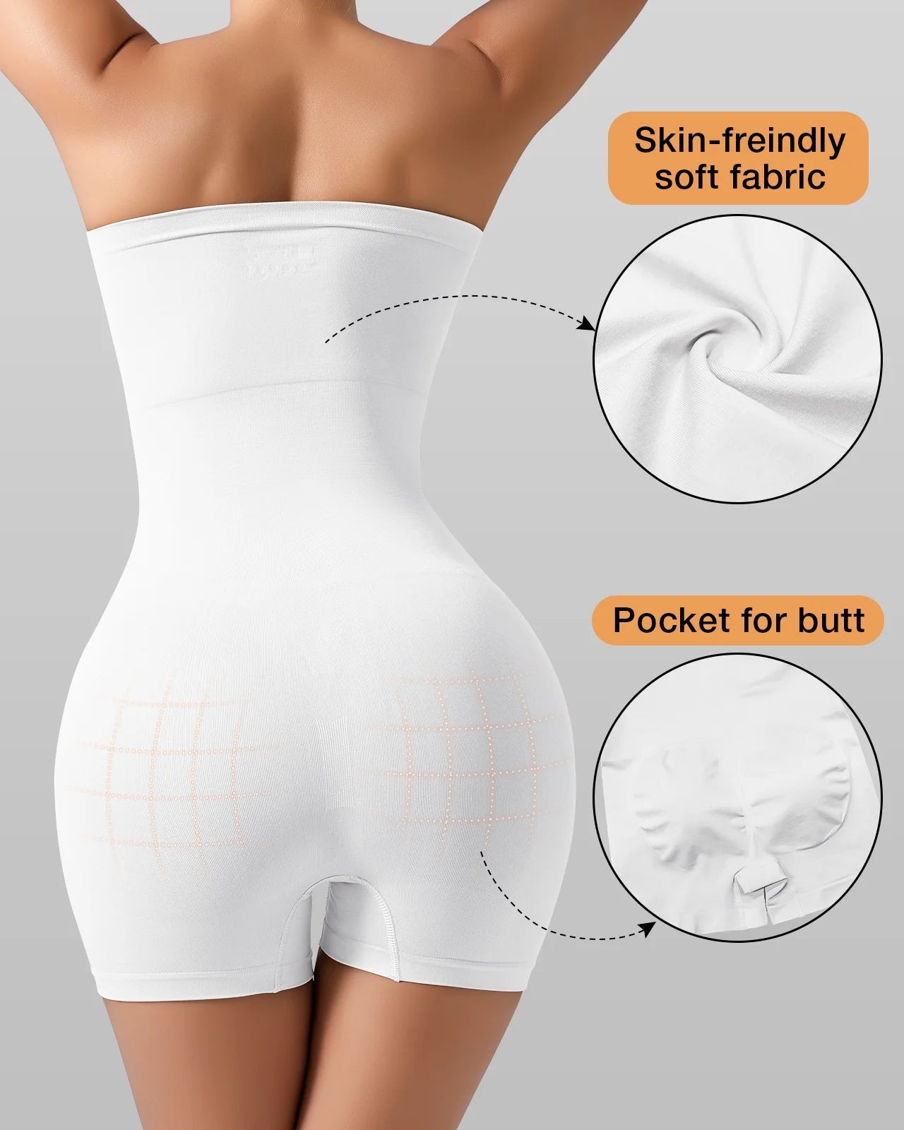 Strapless Shapewear Bodysuit for Women Tummy Control Seamless Sculpting Body Shaper