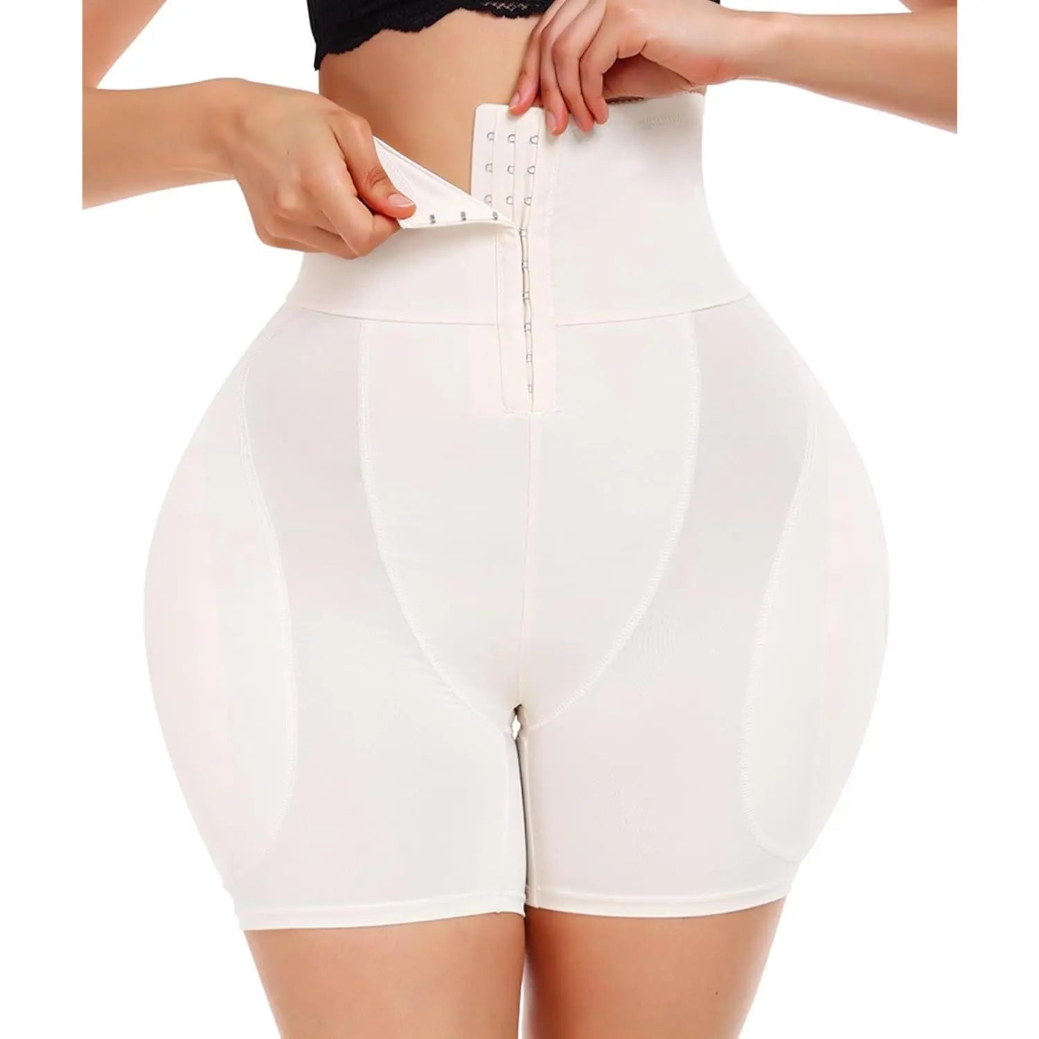Hip Pads for Women Shapewear Butt Lifter Shaper with Butt Pads Hip Padded Shapewear Shorts Panties Sexy Womenswear Seamless Compression Lingerie Basic High Waisted Beige