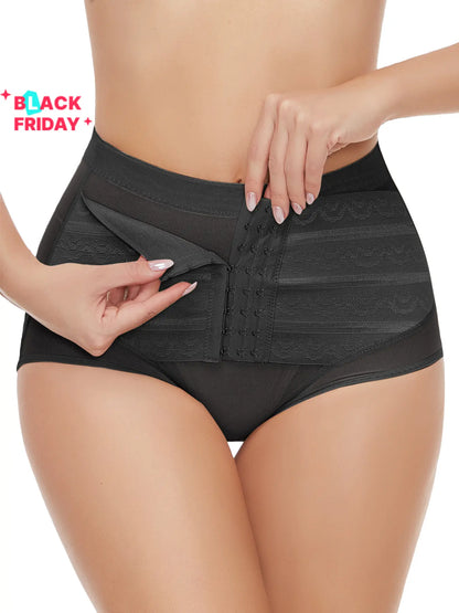 JUQDNX Mesh Stitching Shaping Panties Tummy Control Thong for Women Soft Breathable Fabric Butt Lift & Shape Beige Striped Design Halloween & Black Friday - Bridal