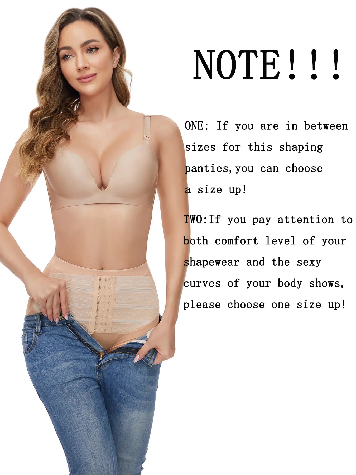 JUQDNX Mesh Stitching Shaping Panties Tummy Control Thong for Women Soft Breathable Fabric Butt Lift & Shape Beige Striped Design Halloween & Black Friday - Bridal