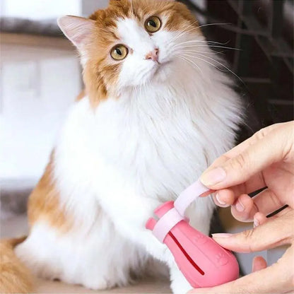 Cat Bathing Shoes - Set of 4 Pairs, Silicone Paw Protectors for Grooming Dogs and Cats - Safeguards Paws During Baths, Prevents Scratching, Safe and Reliable