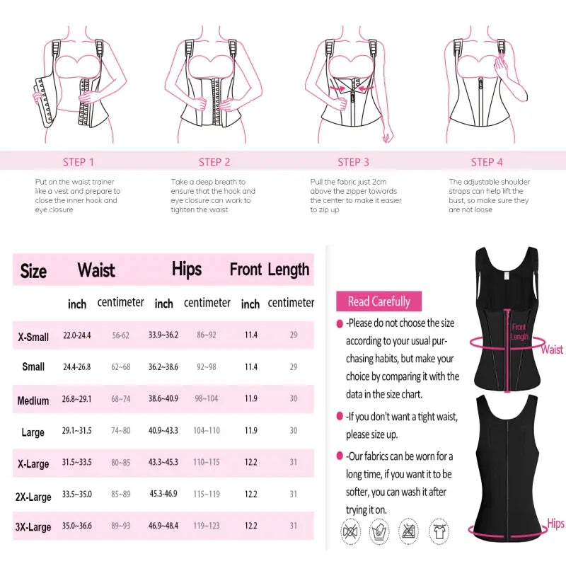 1 Pack Adjustable Waist Trainer Shapewear for Women | Tummy Control Faja Corset with Front & External Zipper | Steel Bone Hourglass Body Shaper plus Size