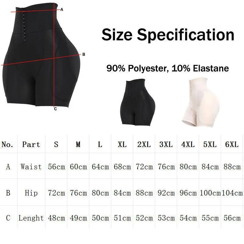 Hip Pads for Women Shapewear Butt Lifter Shaper with Butt Pads Hip Padded Shapewear Shorts Panties Sexy Womenswear Seamless Compression Lingerie Basic High Waisted Beige