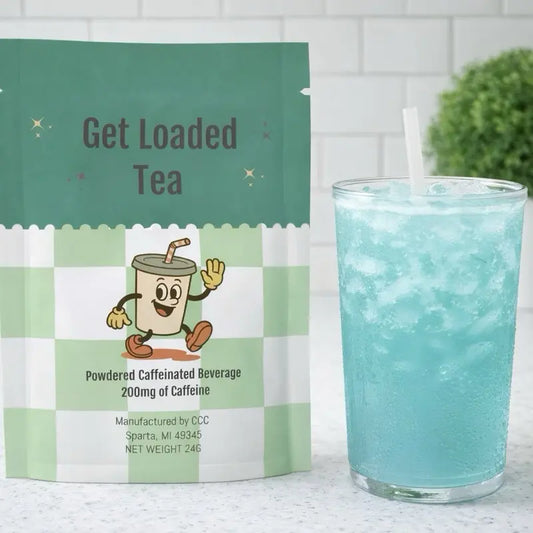 Loaded Tea - Single Serving | 32oz Caffeinated Flavored Hydration Powder Mix | Made in the USA | Effortless Mixing