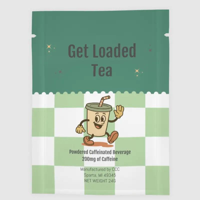 Loaded Tea - Single Serving | 32oz Caffeinated Flavored Hydration Powder Mix | Made in the USA | Effortless Mixing